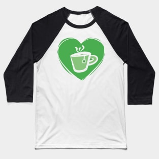 Green Heart Green Tea Baseball T-Shirt